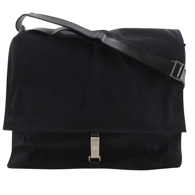 Gucci Nylon Canvas Black Unisex Shoulder Bag