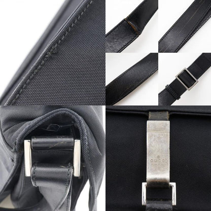 Gucci Nylon Canvas Black Unisex Shoulder Bag