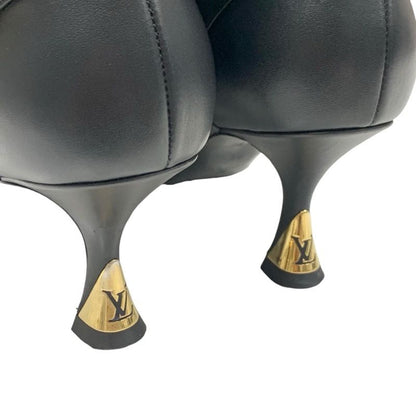 Louis Vuitton Sparkle Line Monogram Boots Short Boots Shoes Leather Black Gold