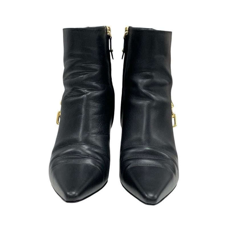 Louis Vuitton Sparkle Line Monogram Boots Short Boots Shoes Leather Black Gold