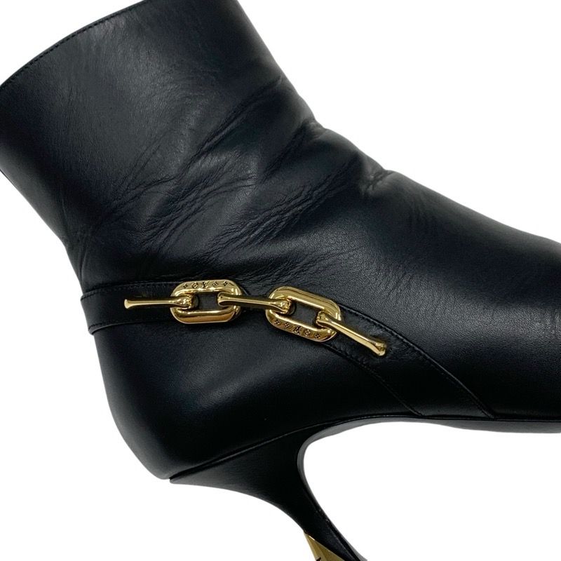 Louis Vuitton Sparkle Line Monogram Boots Short Boots Shoes Leather Black Gold