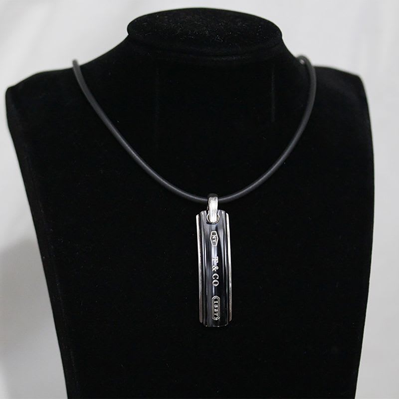 Tiffany & Co 1837 Necklace Titanium Silver 925 E1917