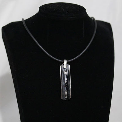 Tiffany & Co 1837 Necklace Titanium Silver 925 E1917