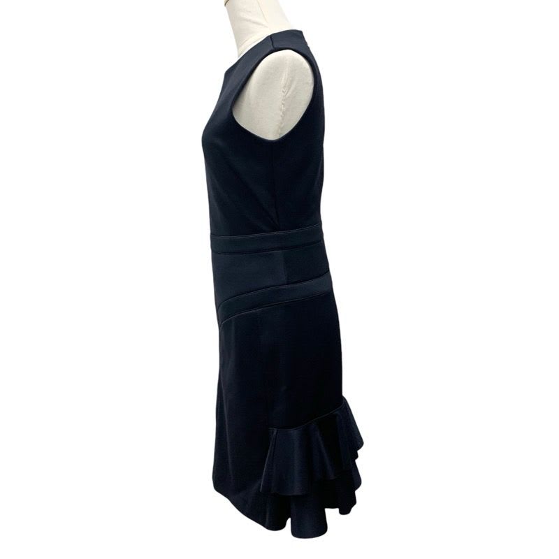 Louis Vuitton Dress Black Silver Sleeveless Ruffle