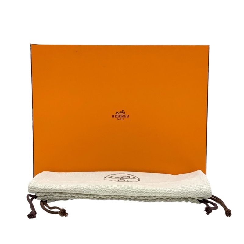 Hermes Boots Short Boots Shoes Leather Fabric Black Silver Belt