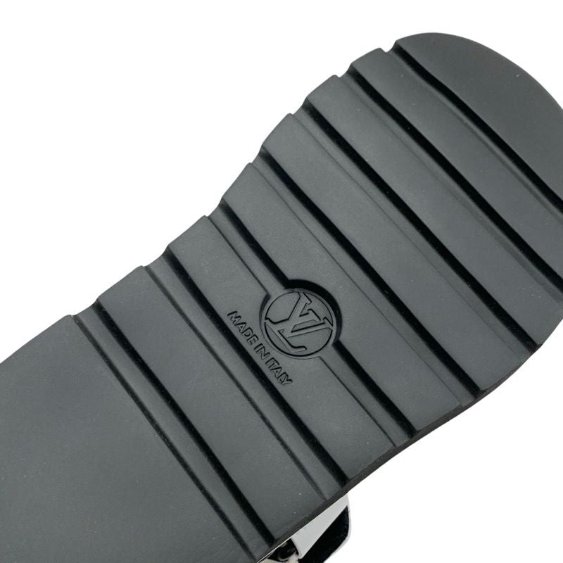 Louis Vuitton Pool Pillow Line Sandals Shoes Leather White Black White Unused