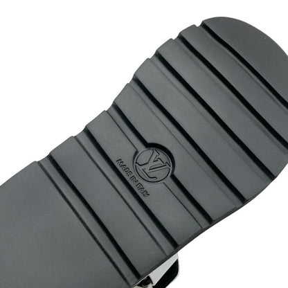 Louis Vuitton Pool Pillow Line Sandals Shoes Leather White Black White Unused