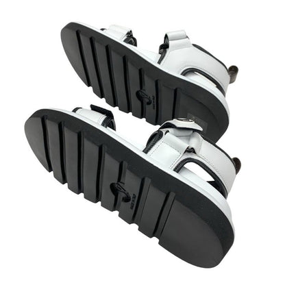 Louis Vuitton Pool Pillow Line Sandals Shoes Leather White Black White Unused