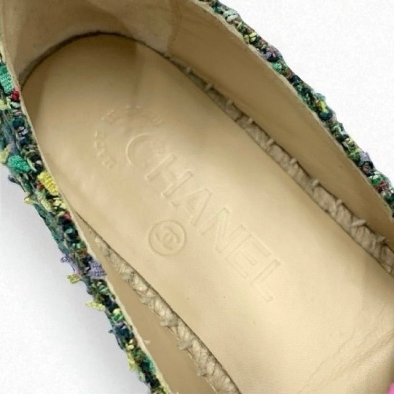 Chanel Flat Shoes Fabric Multicolor Here Mark Espadrilles