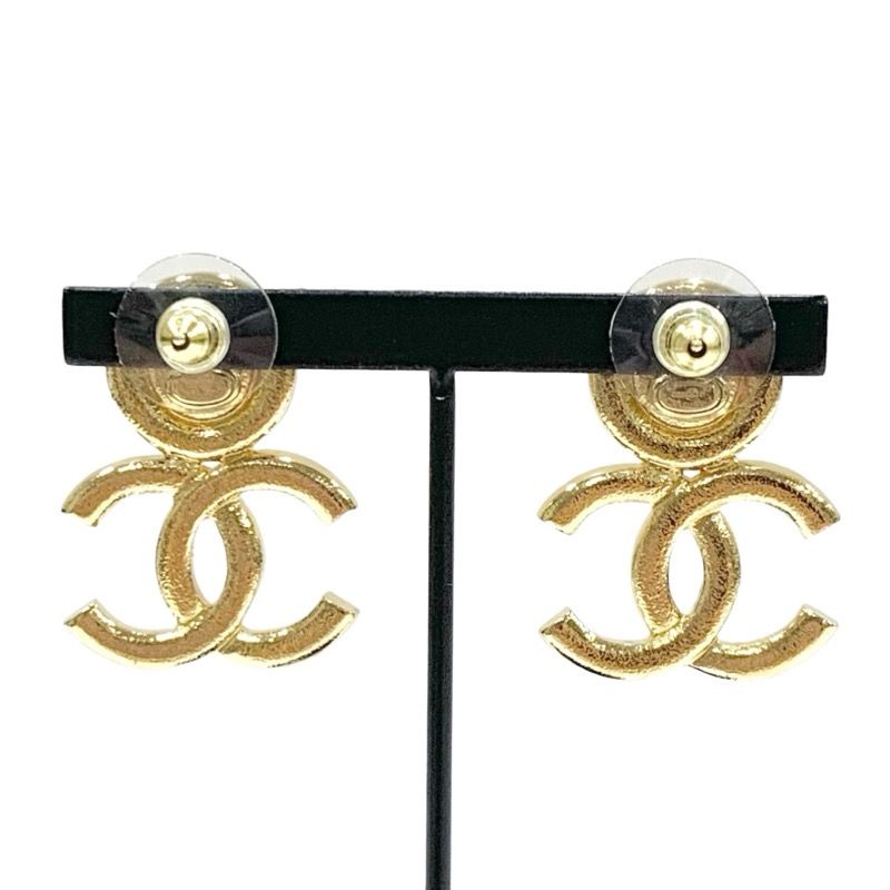 Chanel Earrings Earring Gold Pink Here Mark