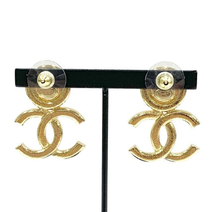 Chanel Earrings Earring Gold Pink Here Mark