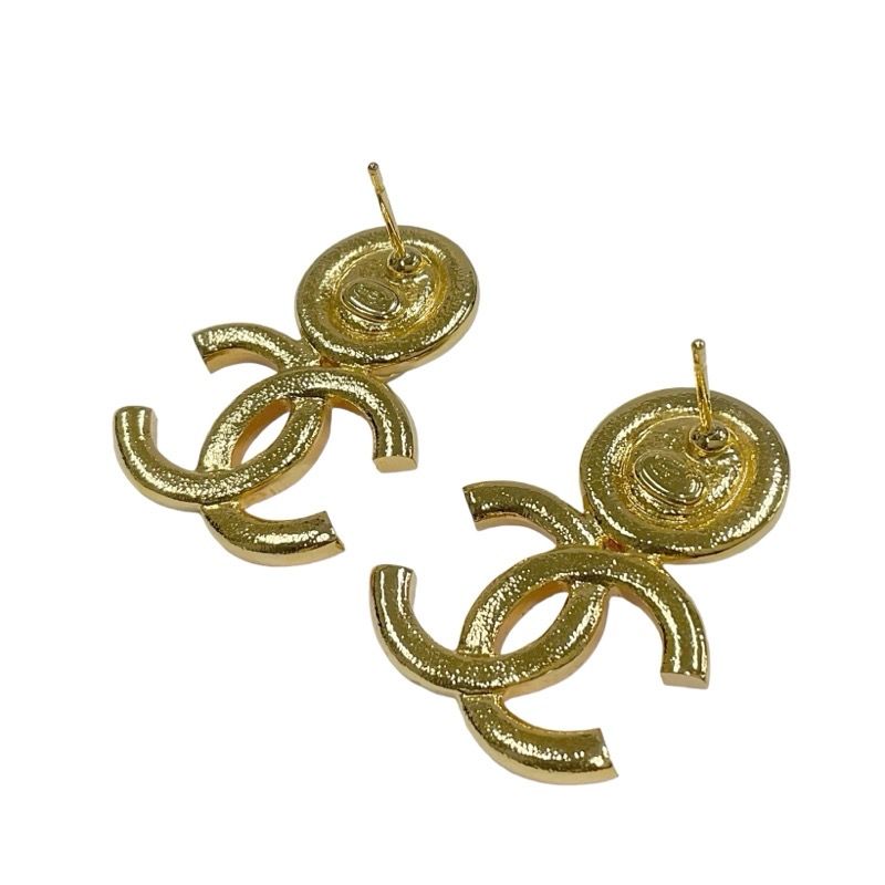 Chanel Earrings Earring Gold Pink Here Mark