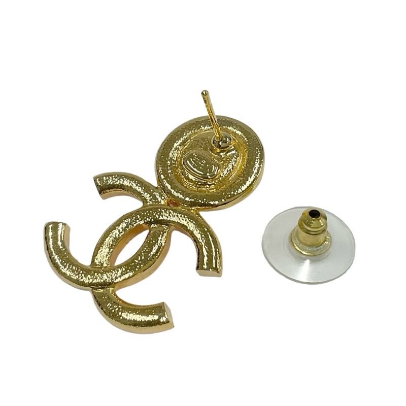 Chanel Earrings Earring Gold Pink Here Mark