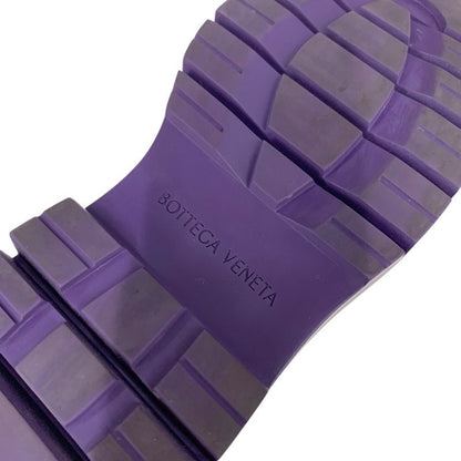 Bottega Veneta Tire Boots Long Boots Shoes Leather Black Purple