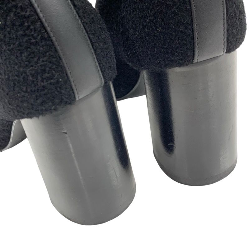 Hermes Jenna Boots Short Boots Shoes Chenille Leather Black Socks Boots