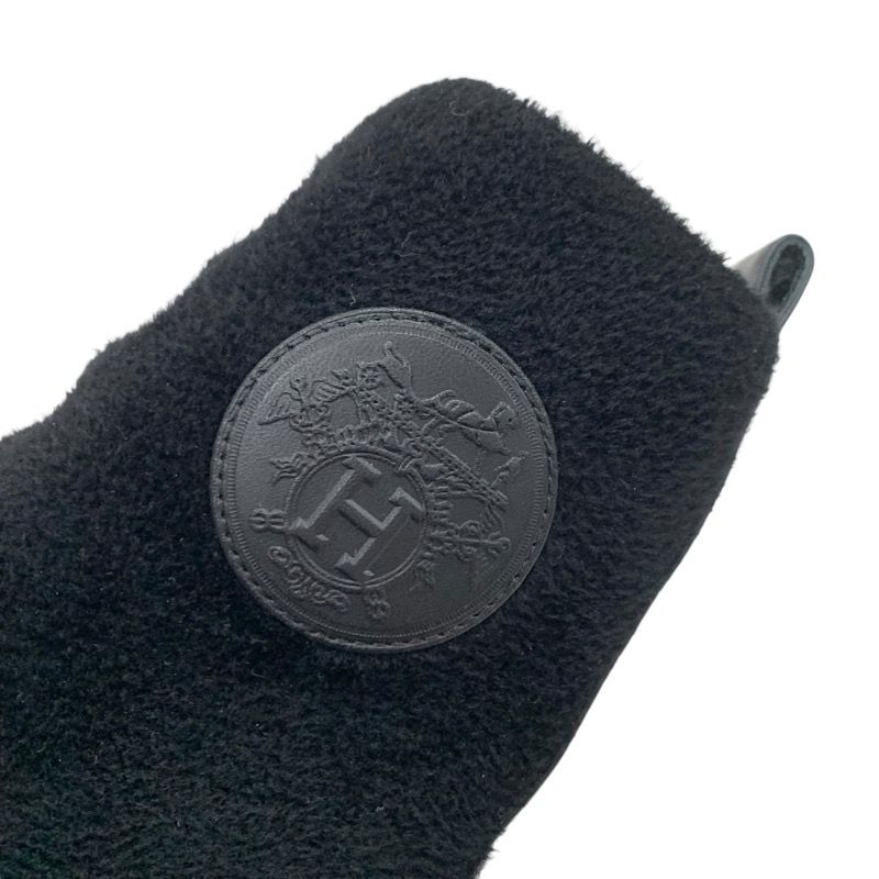 Hermes Jenna Boots Short Boots Shoes Chenille Leather Black Socks Boots