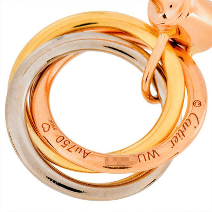 Cartier Trinity Earrings Diamond 18K Yellow Gold 35g 18K Pink Gold 18K White