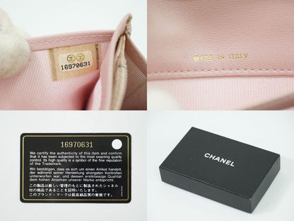 Authentic Chanel Coco Mark Micro Matelasse Long Wallet Long Leather Black Micro