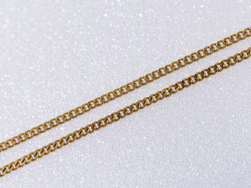 Authentic Chanel Coco Mark Necklace Pendant GP Gold Plated Orange Coco Mark