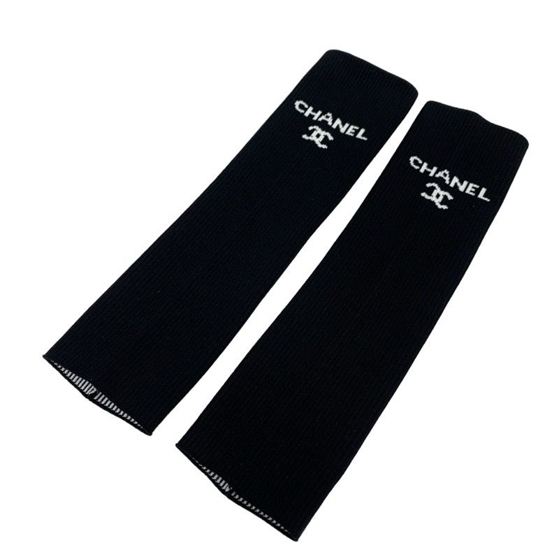 Chanel Flat Shoes Leather Fabric Black Mary Jane Here Mark Ballet Shoes