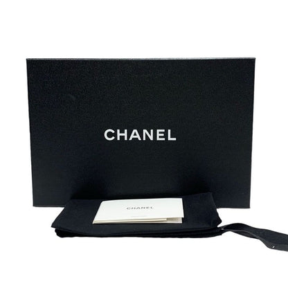 Chanel Flat Shoes Leather Fabric Black Mary Jane Here Mark Ballet Shoes