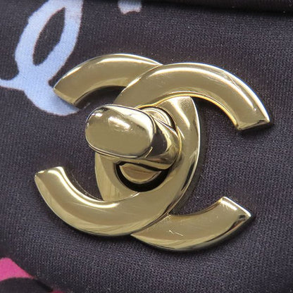 Chanel Shoulder Bag Mini Matelasse 20 Fabric Leather Navy X Multicolor Gold