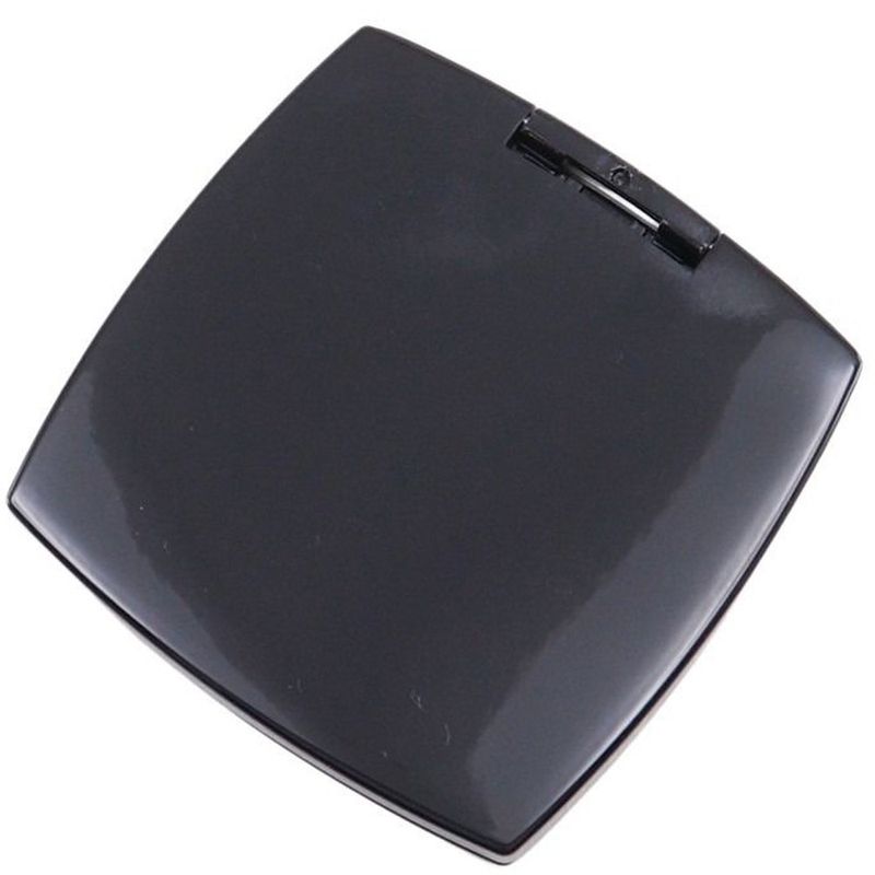 Chanel Coco Mark Double Mirror Miroir Douvre Faceted Plastic Black Ladies Hand