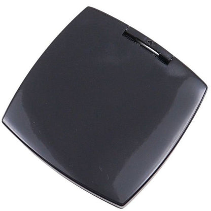 Chanel Coco Mark Double Mirror Miroir Douvre Faceted Plastic Black Ladies Hand