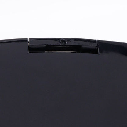 Chanel Coco Mark Double Mirror Miroir Douvre Faceted Plastic Black Ladies Hand