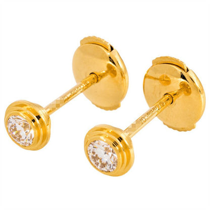 Cartier D'amour Earrings Diamond B8301405 18K Yellow Gold 14g SM Yellow Gold