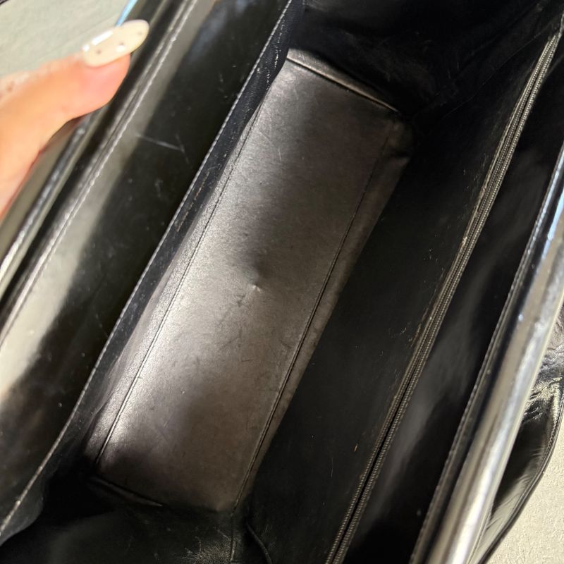 Chanel Matelasse Coco Mark Chain Tote Bag Deca Coco Handbag Patent Leather