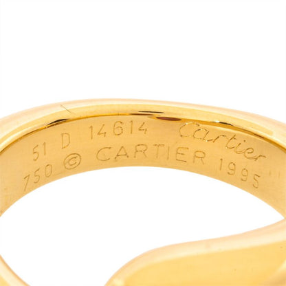 Cartier Ellipse De Ted Ring Ruby #51 18K Yellow Gold 114g Yellow Gold Ladies