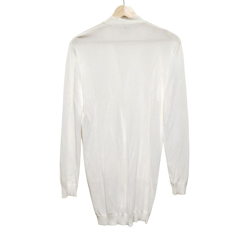 Hermes Cardigan Size 36 S Women - White Long Sleeves Long Length Shell Buttons