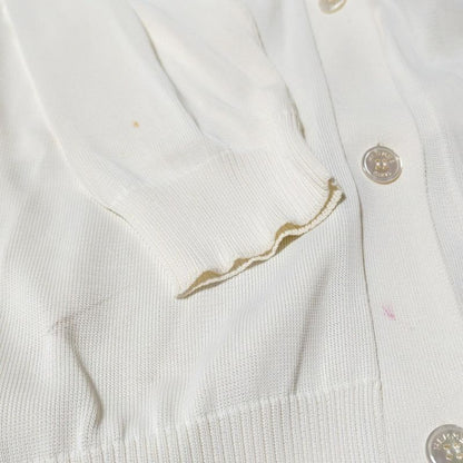 Hermes Cardigan Size 36 S Women - White Long Sleeves Long Length Shell Buttons
