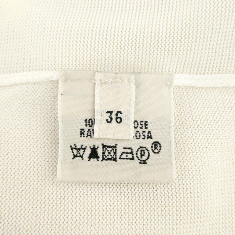 Hermes Cardigan Size 36 S Women - White Long Sleeves Long Length Shell Buttons