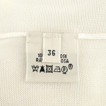 Hermes Cardigan Size 36 S Women - White Long Sleeves Long Length Shell Buttons