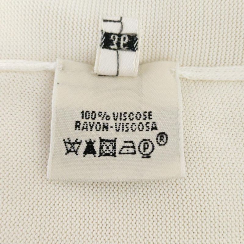 Hermes Cardigan Size 36 S Women - White Long Sleeves Long Length Shell Buttons