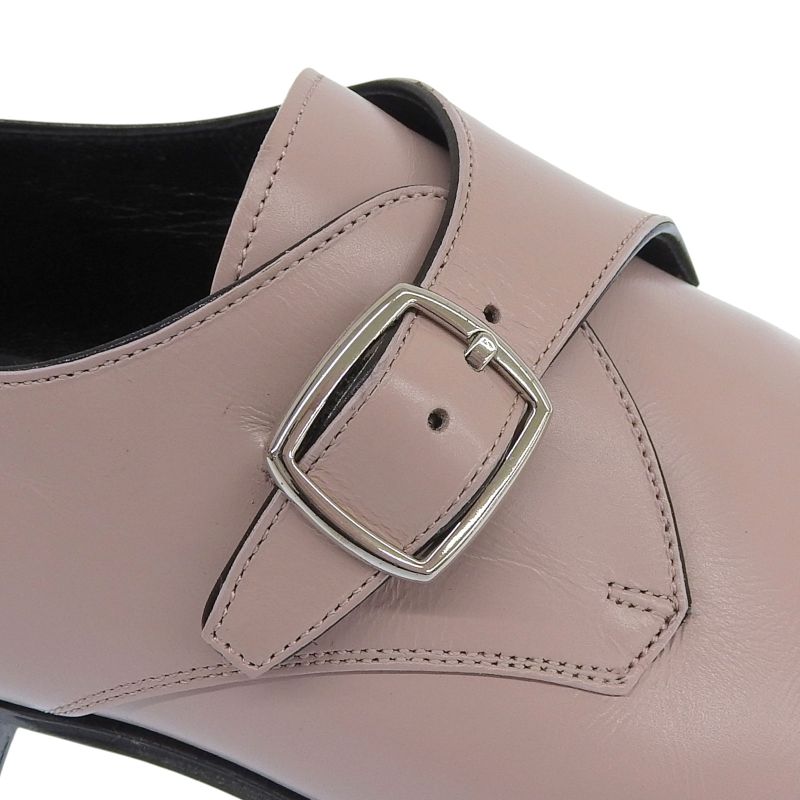 Celine Jacno Jacuno Monk Strap Leather Shoes Dress Shoes Pink 36.5 Made In