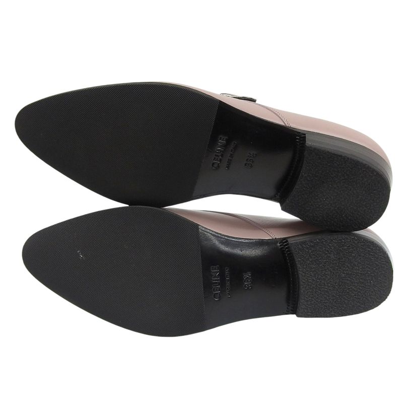 Celine Jacno Jacuno Monk Strap Leather Shoes Dress Shoes Pink 36.5 Made In