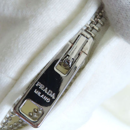 Prada 138468 R142 D8R Cotton Rubber Logo Sideline Zip-up Hoodie Sweatpants