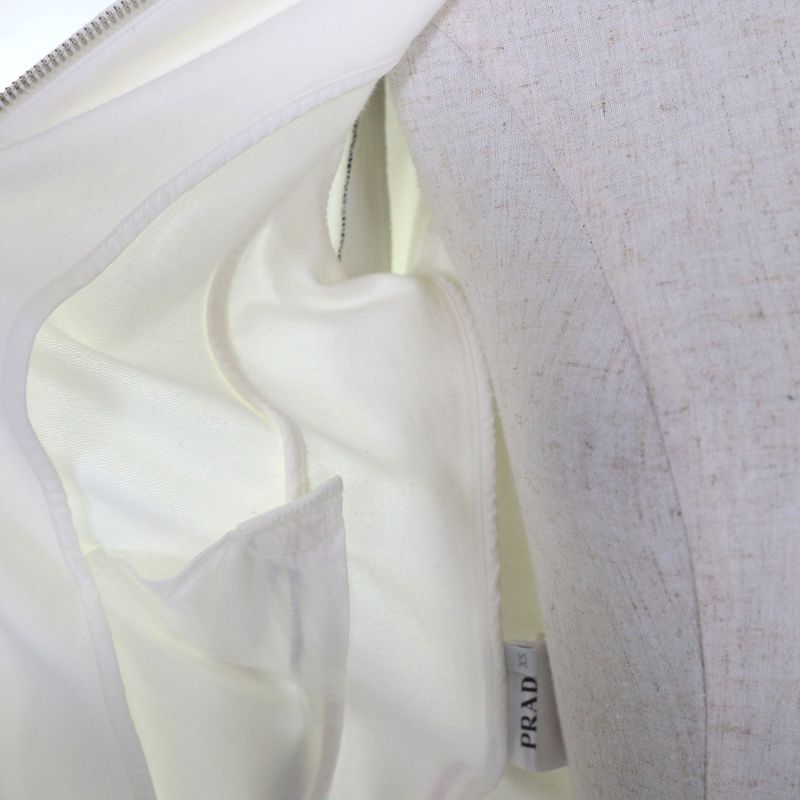 Prada 138468 R142 D8R Cotton Rubber Logo Sideline Zip-up Hoodie Sweatpants