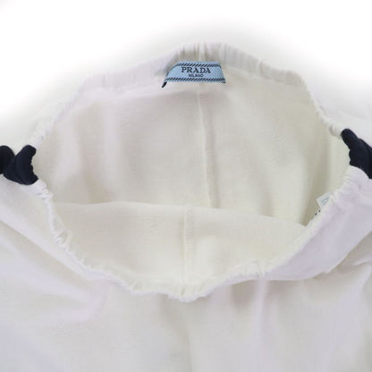 Prada 138468 R142 D8R Cotton Rubber Logo Sideline Zip-up Hoodie Sweatpants