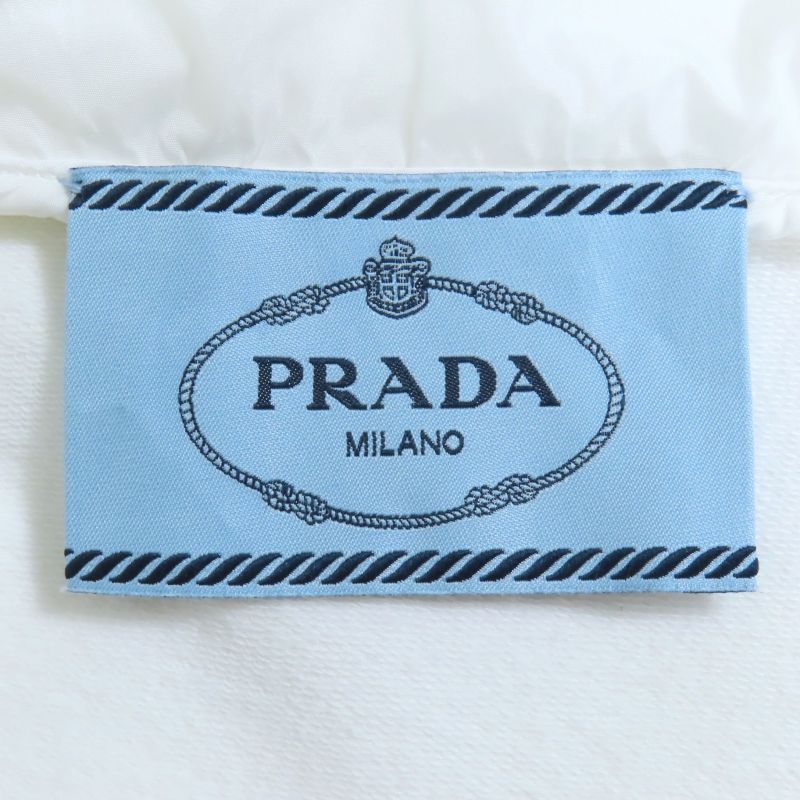 Prada 138468 R142 D8R Cotton Rubber Logo Sideline Zip-up Hoodie Sweatpants