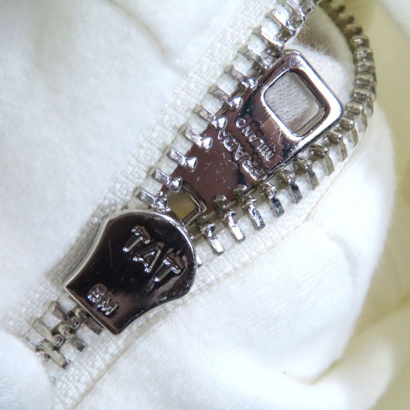 Prada 138468 R142 D8R Cotton Rubber Logo Sideline Zip-up Hoodie Sweatpants