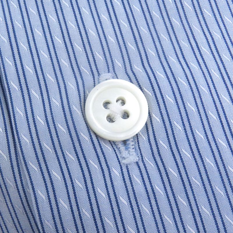 Hermes 100% Cotton Striped Pattern Sleeve Serie Buttons Long Sleeves Long