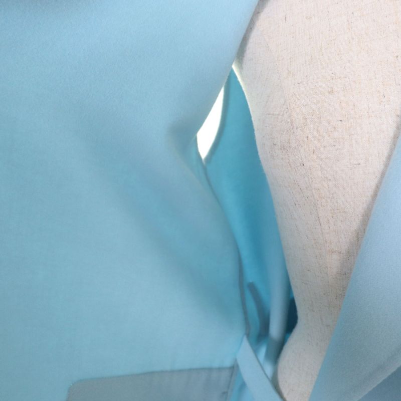 Hermes 100% Baby Cashmere Serie Buttons Belted Vest Coat Light Blue 34 Made In