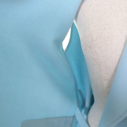 Hermes 100% Baby Cashmere Serie Buttons Belted Vest Coat Light Blue 34 Made In