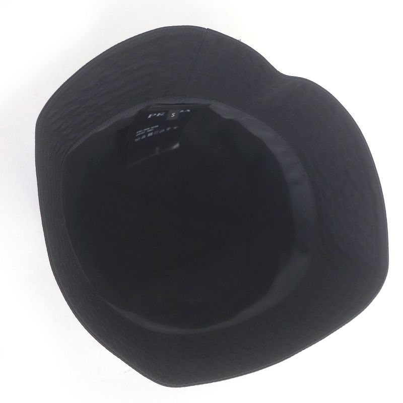 Prada 2hc137 Triangle Logo Re-nylon Recycled Polyamide Bucket Hat Black S