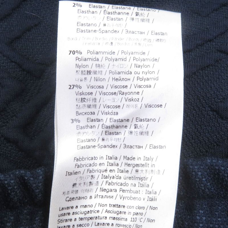 Fendi 2022 Fb0496 FF Logo Zucca Embossed Sweatpants Jogger Pants Navy 48 Made