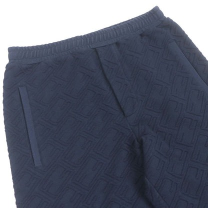 Fendi 2022 Fb0496 FF Logo Zucca Embossed Sweatpants Jogger Pants Navy 48 Made